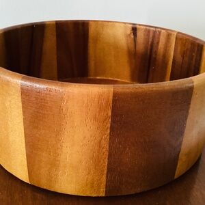 Mid Century Teak Wooden Bowl, Teak Wooden Bowl, 10 in wooden bowl, Vintage bowl
